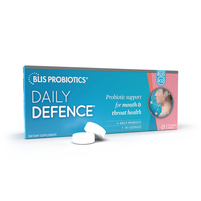 Blis Daily Defence With Blis K12 Strawberry 30 Sore Throat Lozenges