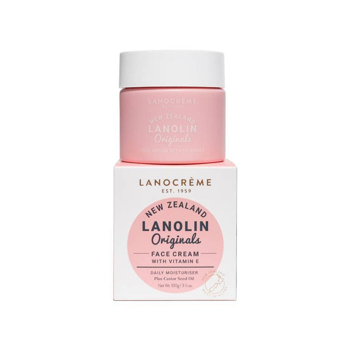Lanocreme Lanolin Originals Face Cream With Vitamin E Daily Moisturiser 100g