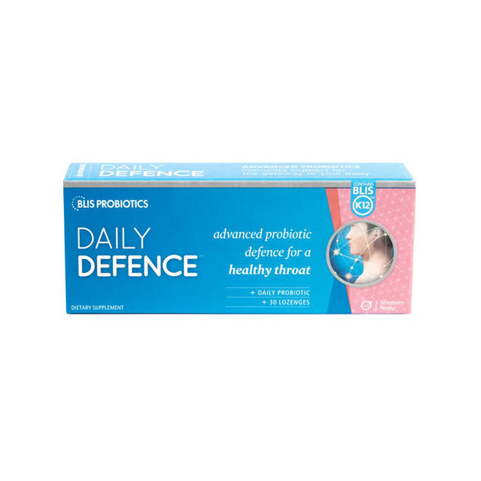 Blis Daily Defence With Blis K12 Strawberry 30 Sore Throat Lozenges