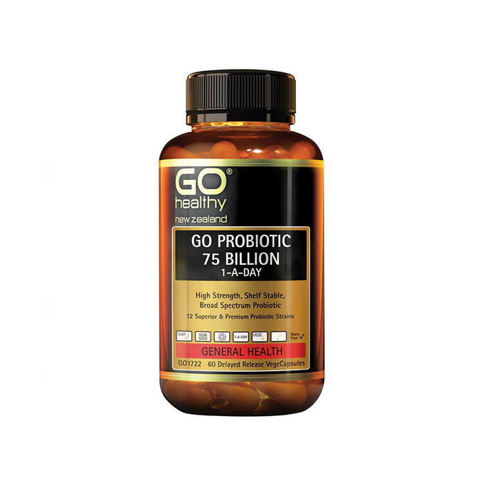 GO Healthy Probiotic Support 75 Billion 60 VegeCapsules