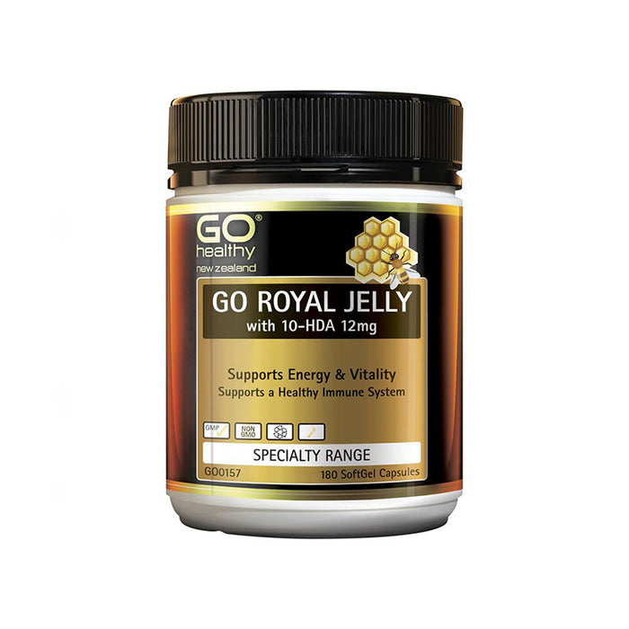 GO Healthy Royal Jelly 1,000mg With 10-HDA 12mg 180 Capsules