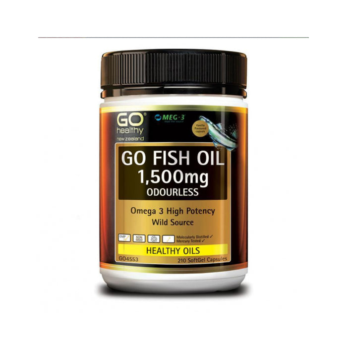 GO Healthy Fish Oil Odourless 1,500mg 210 Capsules