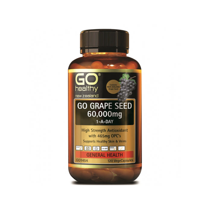 GO Healthy Grape Seed 60,000mg 120 Vege Capsules