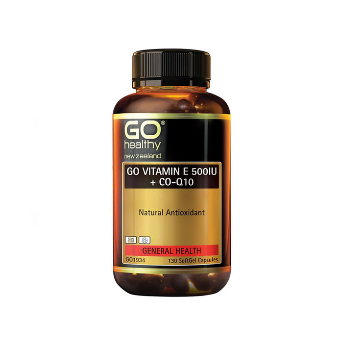 GO Healthy Vitamin E 500IU + CoQ10 130 VegeCapsules