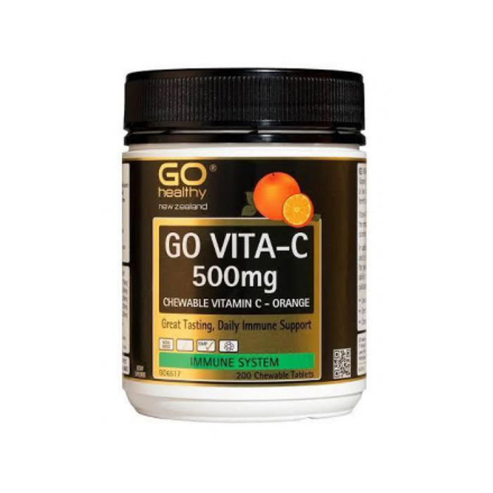 GO Healthy Vita-C 500mg Orange Chewable 200 Tablets