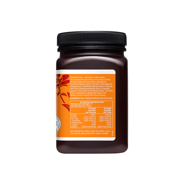 Manuka Doctor MGO 40+ Multifloral Manuka Honey 500g