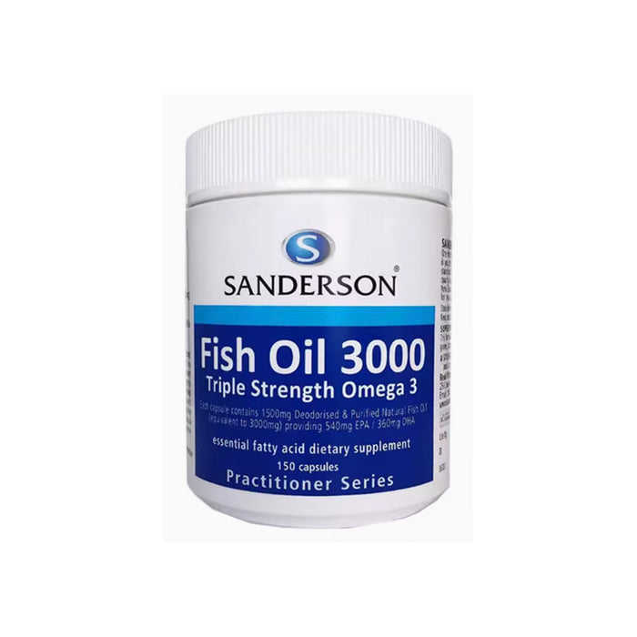 Sanderson Fish Oil 3000mg 540mg EPA/360mg DHA 150 Capsules