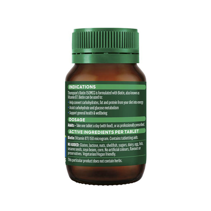 Thompson's Biotin 150mcg 100 Tablets