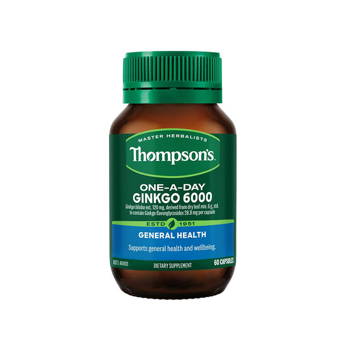 Thompson's One A Day Ginkgo Biloba 6000mg 60 Capsules