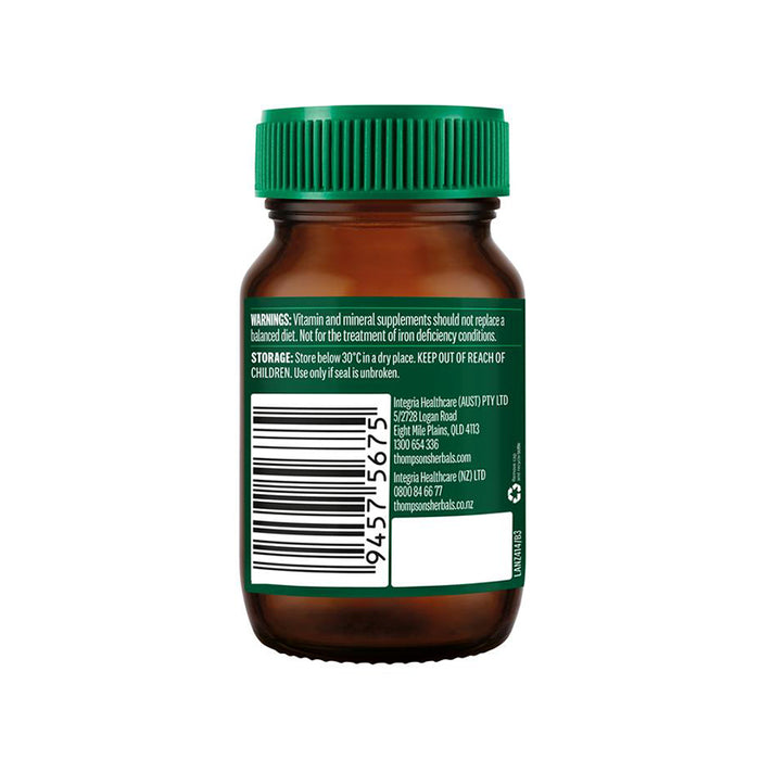 Thompson's Organic Iron 24mg 30 Tablets