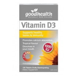 Good Health Vitamin D3 1000IU 120s D3 120