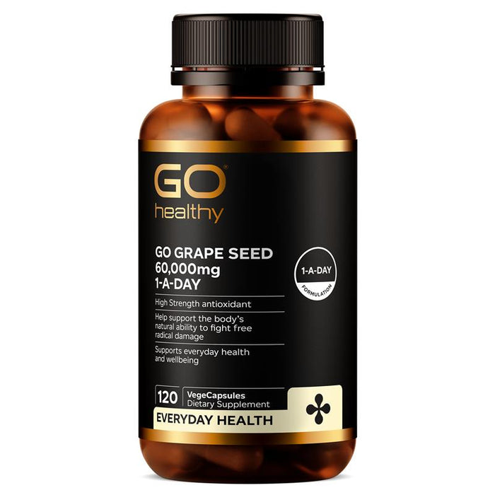 GO Healthy Grape Seed 60,000mg 1-A-Day 120 Vege Capsules Go Healthy