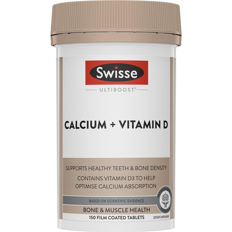 Swisse Ultiboost Calcium + Vitamin D 150 Tablets Swisse