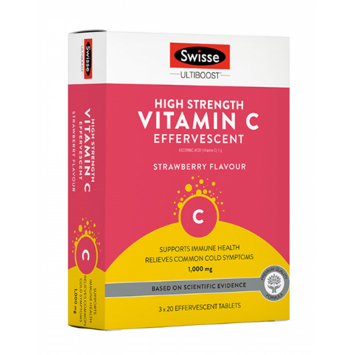 Swisse Ultiboost High Strength Vitamin C Effervescent -60 Tablets 2028/06
