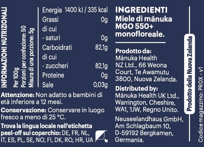 Manuka Health MGO 573+ UMF™ 16+ Manuka Honey 250g | Premium New Zealand Monofloral Honey vitalityhub