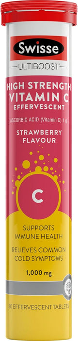 Swisse Ultiboost High Strength Vitamin C Effervescent -60 Tablets 2028/06