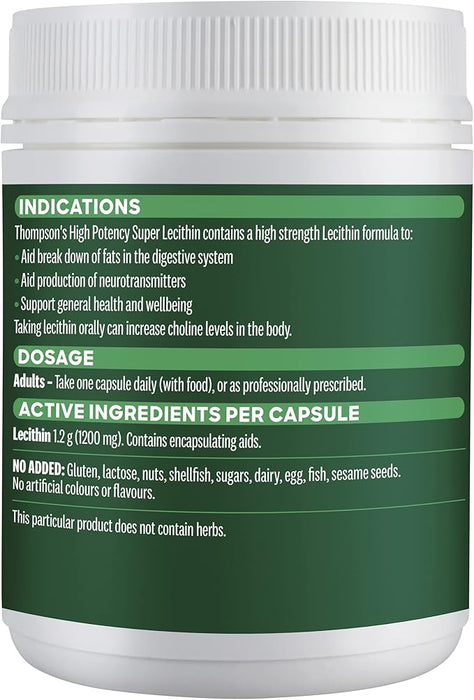 Thompson's High Potency Super Lecithin Capsules, 200 C 2028/04