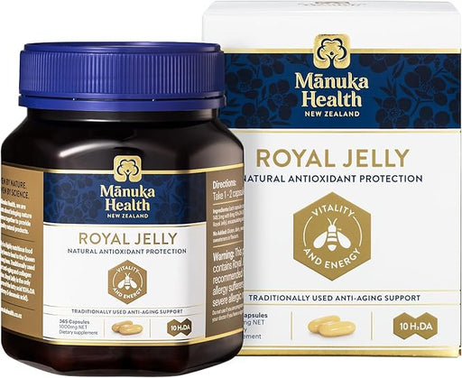 Manuka Health Royal Jelly Capsules 1000mg | 365 Capsules | Premium New Zealand Royal Jelly Supplement for Beauty & Vitality vitalityhub