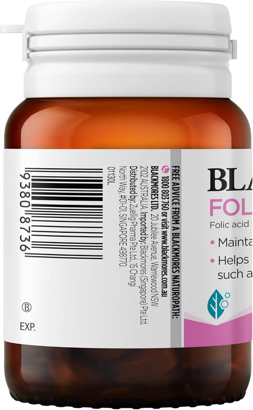 Blackmores Folate 500mcg 90 Tablets Folic Acid Vitality Hubs