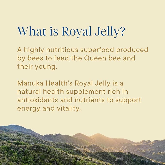 Manuka Health Royal Jelly Capsules 1000mg | 365 Capsules | Premium New Zealand Royal Jelly Supplement for Beauty & Vitality vitalityhub
