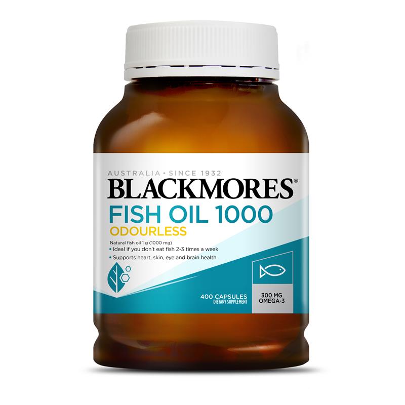 Blackmores Odourless Fish Oil 1,000mg 400 Capsules Blackmores