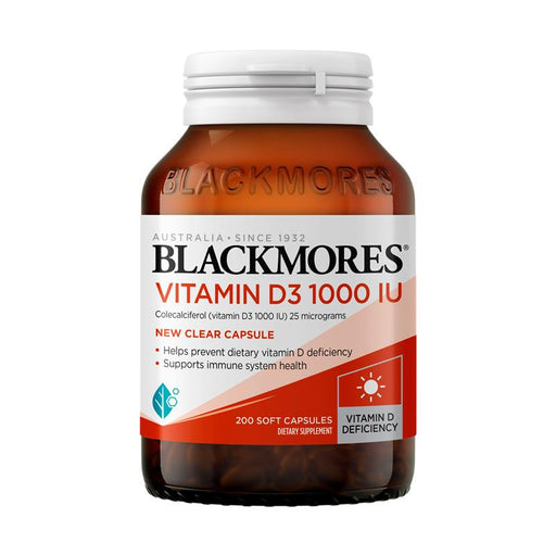 Blackmores Vitamin D3 1,000IU 200 Capsules Blackmores