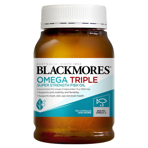 Blackmores Omega Triple Concentrated Fish Oil 150 Capsules Blackmores