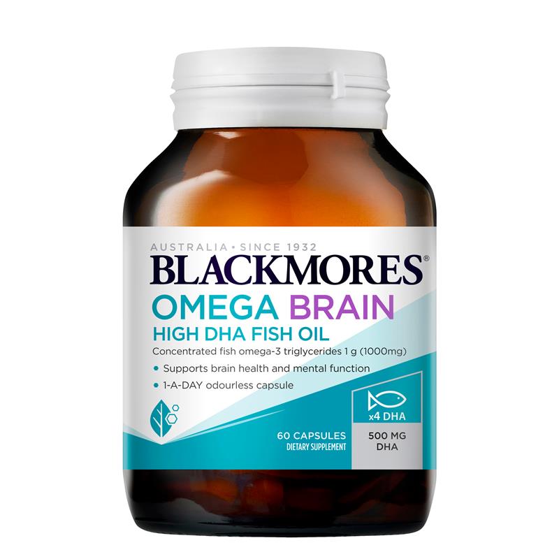 Blackmores Omega Brain High DHAx4 Fish Oil 60 Capsules Blackmores