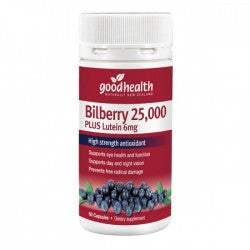 Goodhealth Bilberry 25000 plus Luten 25000 6mg 60