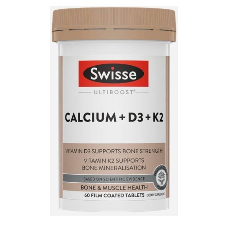 Swisse Ultiboost Calcium + D3 + K2 60 Tablets Swisse