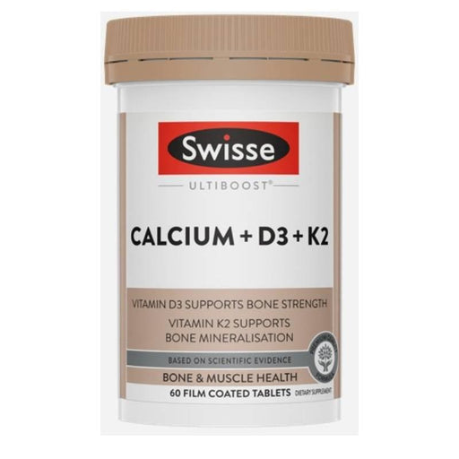 Swisse Ultiboost Calcium + D3 + K2 60 Tablets Swisse