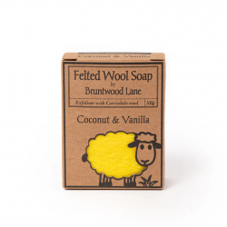 Felted Wool Soap Coconut Vanilla 100g