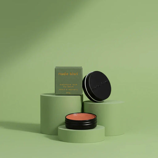 Nude Kiwi Moisture Lock Lip Balm Tinted Peach/Raspberry