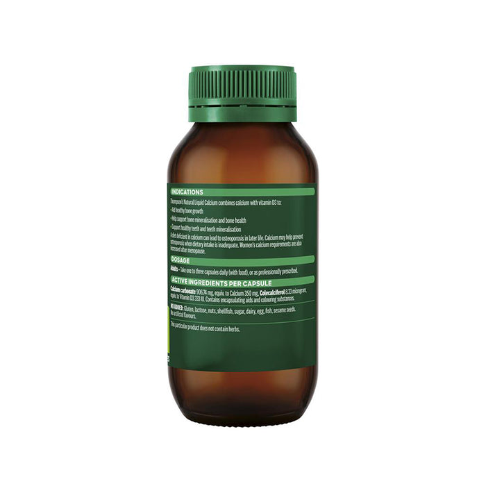 Thompson's Natural Liquid Calcium 60 Capsules