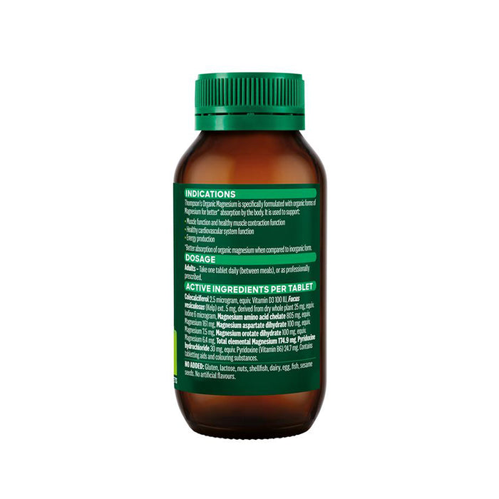 Thompson's Organic Magnesium 120 Tablets