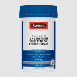 Swisse Ultiboost Odourless 4x Strength Wild Fish Oil Omega-3